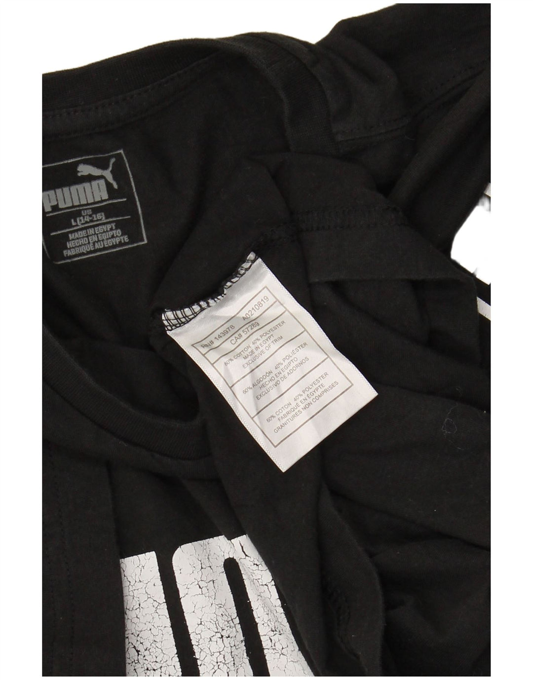 Camiseta PUMA Boys Graphic 13-14 Anos Grande Algodão Preto