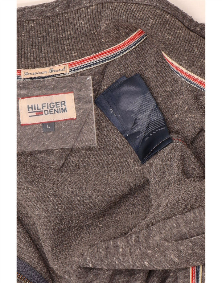 Tommy Hilfiger Jaqueta feminina de treino para mulheres Reino Unido 16 grande cinza manchado