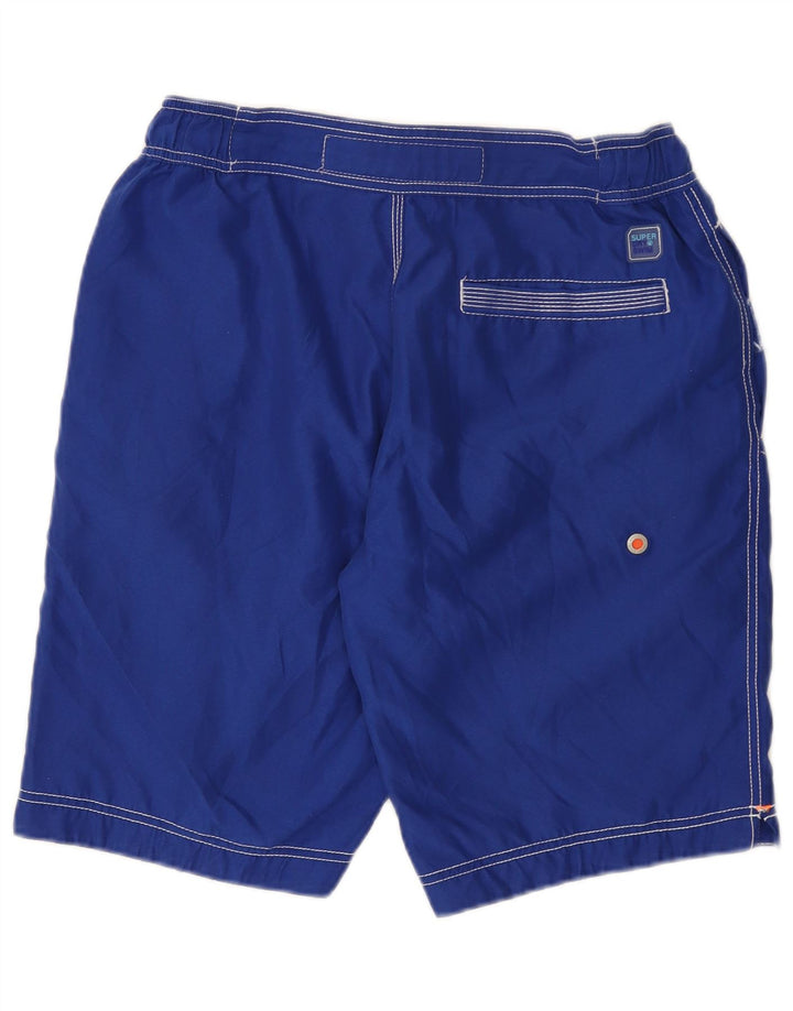 Calções de banho masculinos Superdry Graphic azul médio poliéster