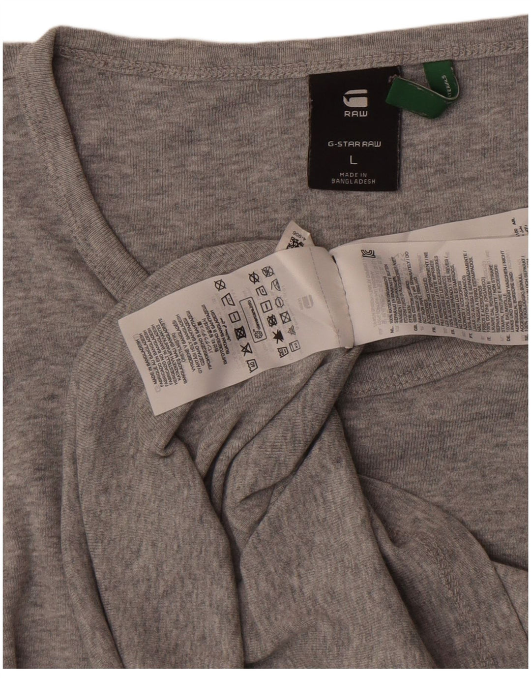 Camiseta feminina G-Star UK 16 grande algodão cinza