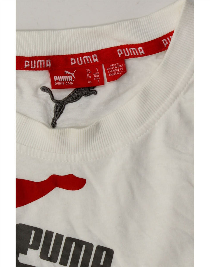 PUMA Mens Graphic Vest Top Pequeno Branco