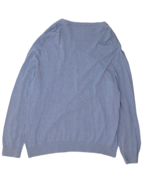 Suéter masculino Tommy Hilfiger com decote em V 2XL azul