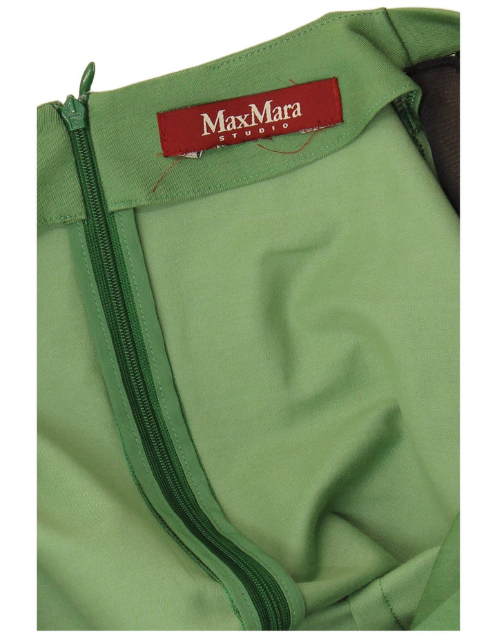 Vestido bainha feminino MAX MARA Reino Unido 12 verde médio
