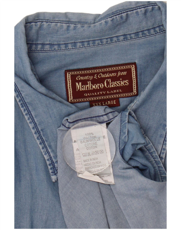 Camisa masculina Marlboro Classics 3XL algodão azul