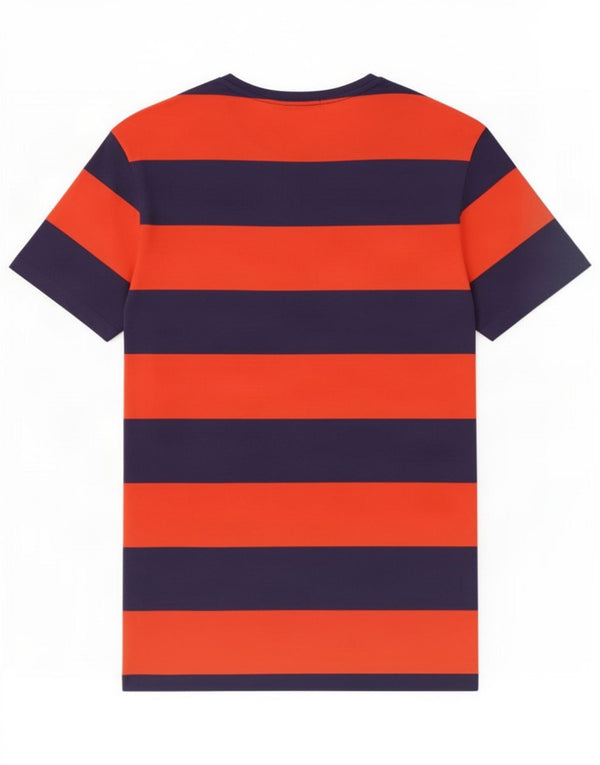 Polo Ralph Lauren Mens Camiseta Slim Fit Personalizada Top Pequeno Algodão Listrado Vermelho