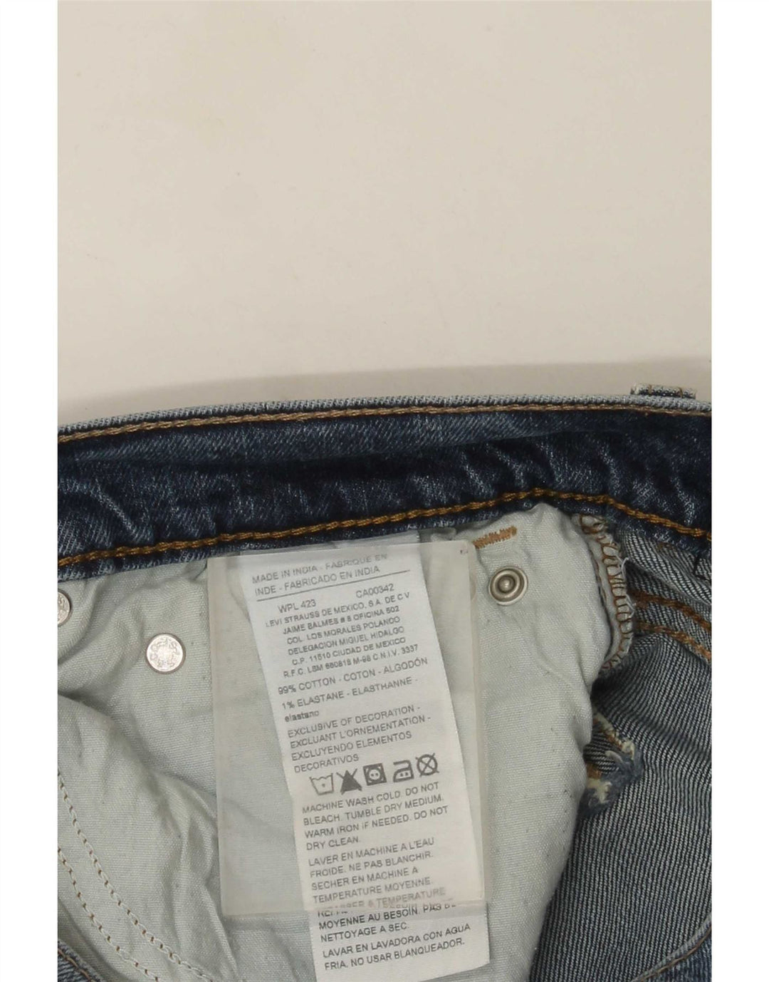 Calça jeans masculina Levi's Denizen Slim Tapered W32 L32 azul algodão