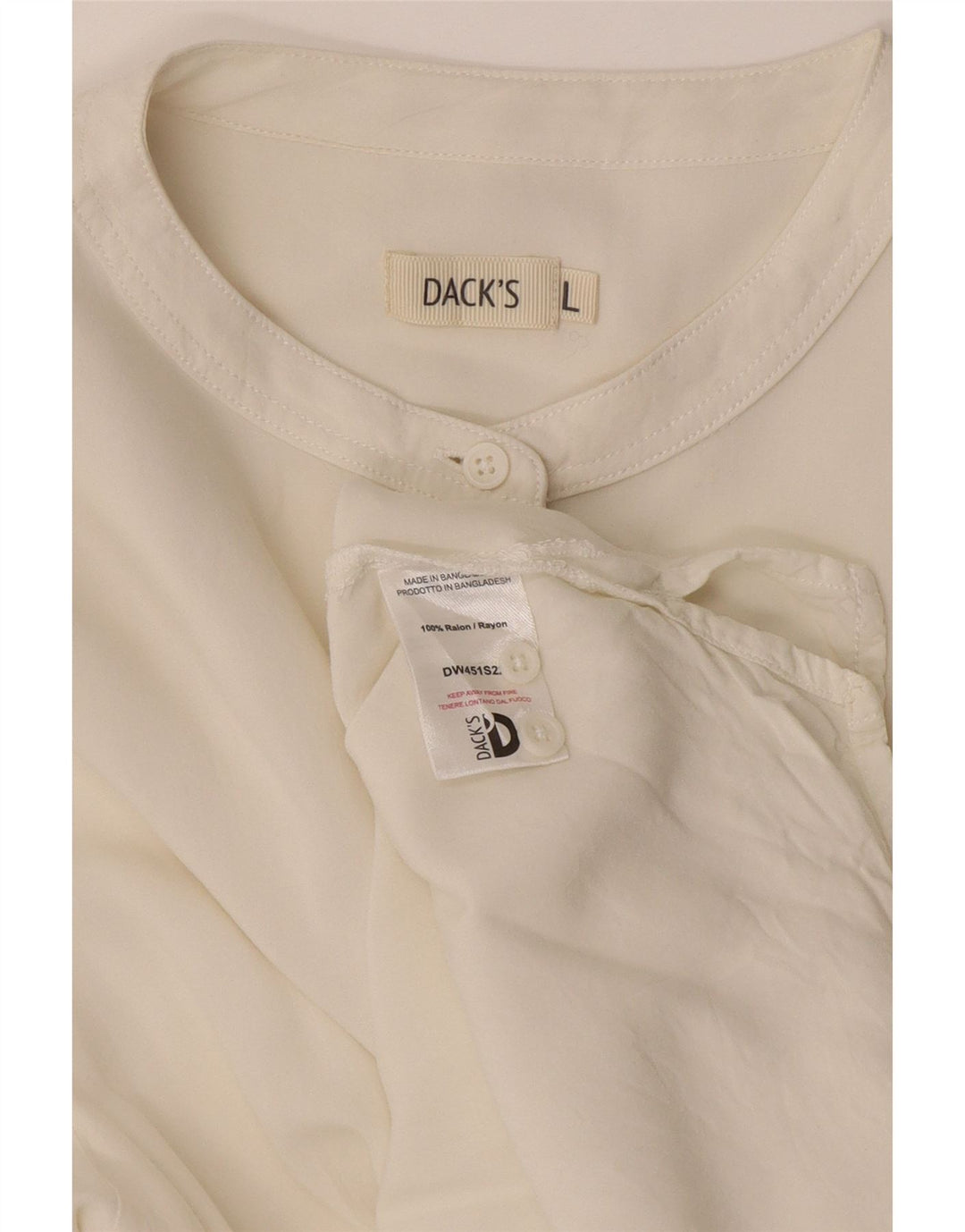 Pulôver feminino Longline Dack's Reino Unido 16 grande rayon branco
