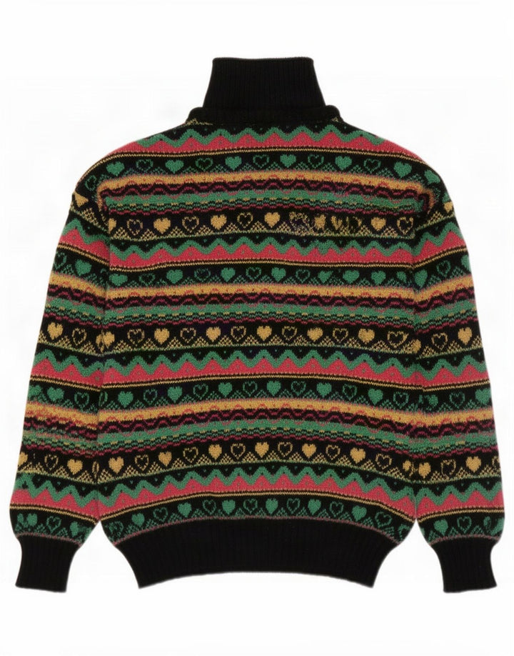 Suéter feminino Benetton com gola polo IT 46 grande multicolorido