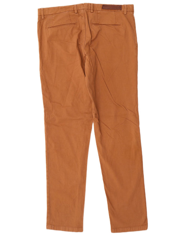 Trussardi Mens Skinny Chino Trousers W36 L34 Brown Cotton