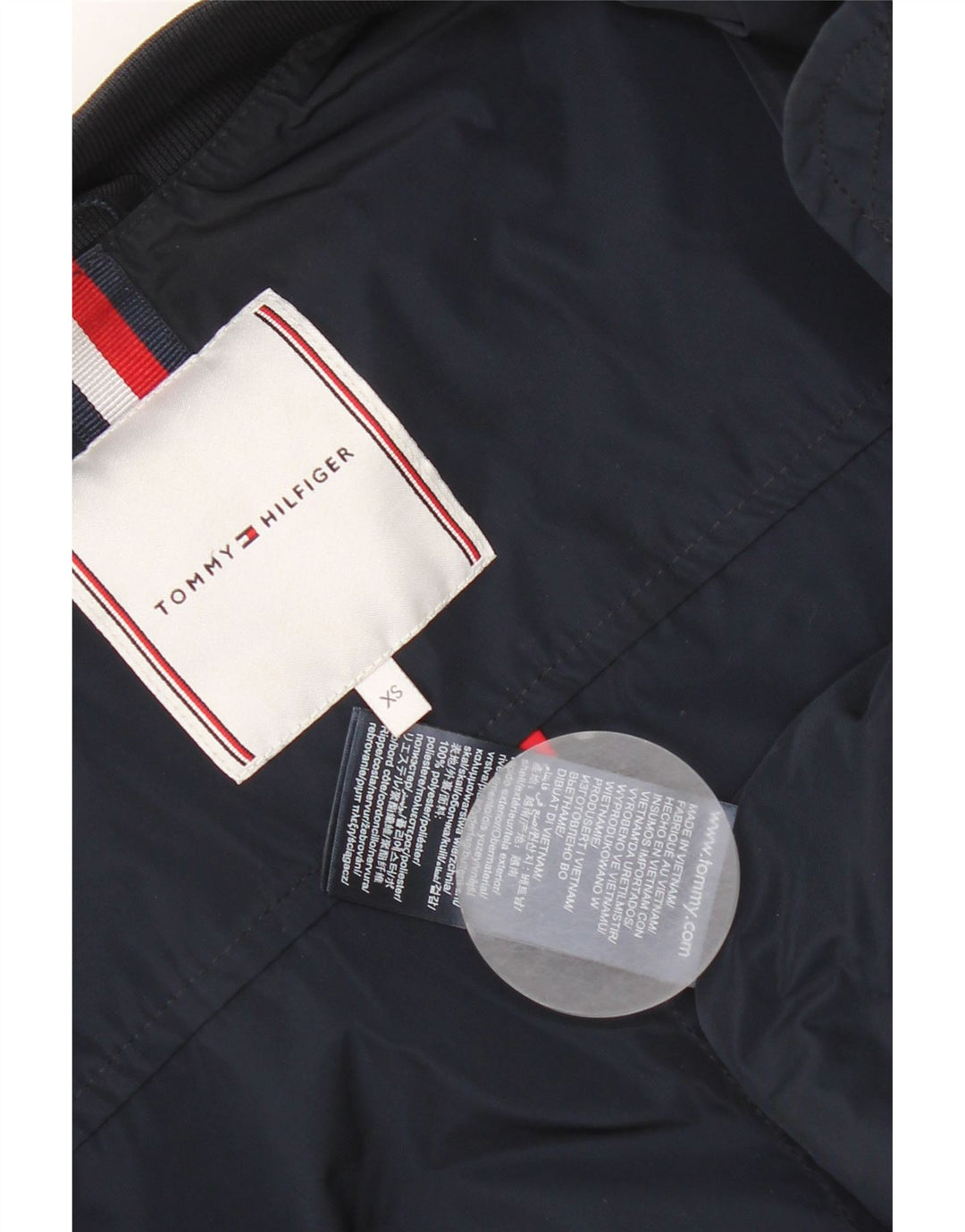 Jaqueta bomber oversized feminina Tommy Hilfiger Reino Unido 6 XS azul marinho colorblock