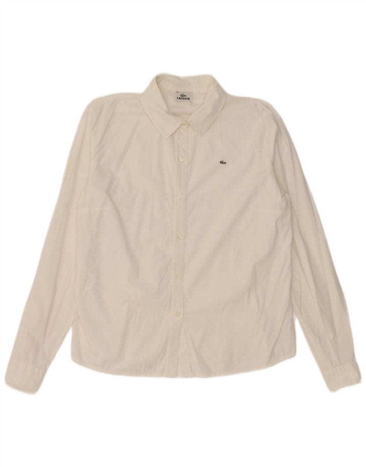 Camisa feminina Lacoste tamanho 44 grande branco