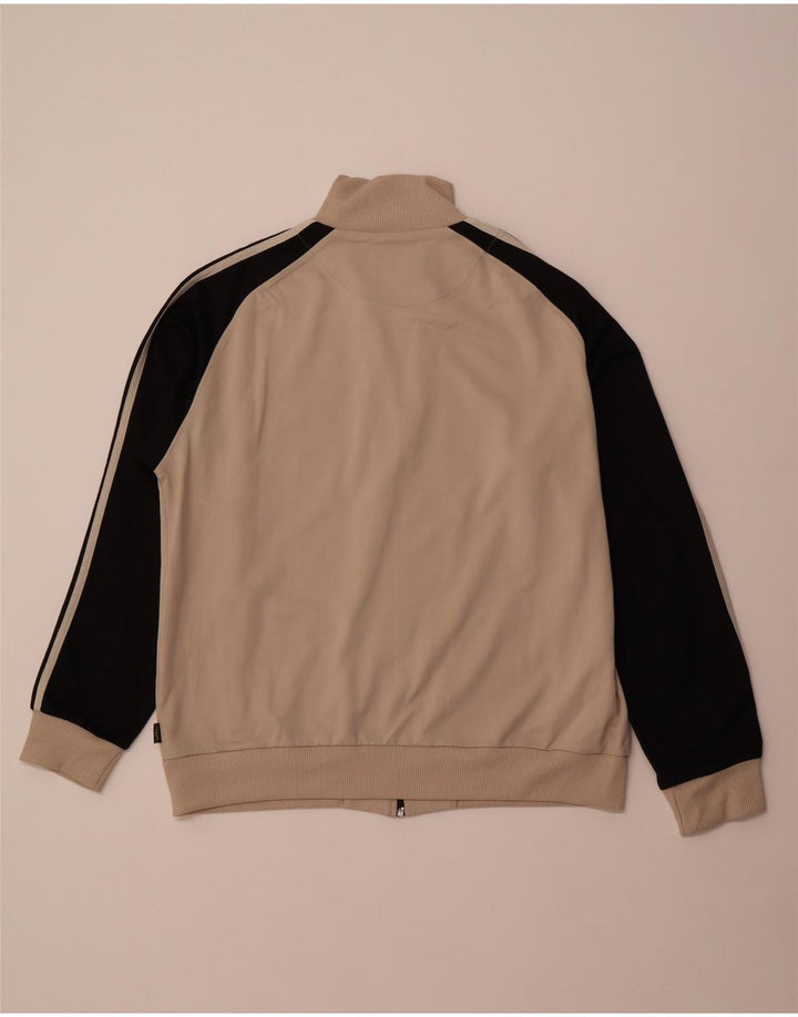 MERC Jaqueta masculina de agasalho gráfico XL bege algodão colorblock