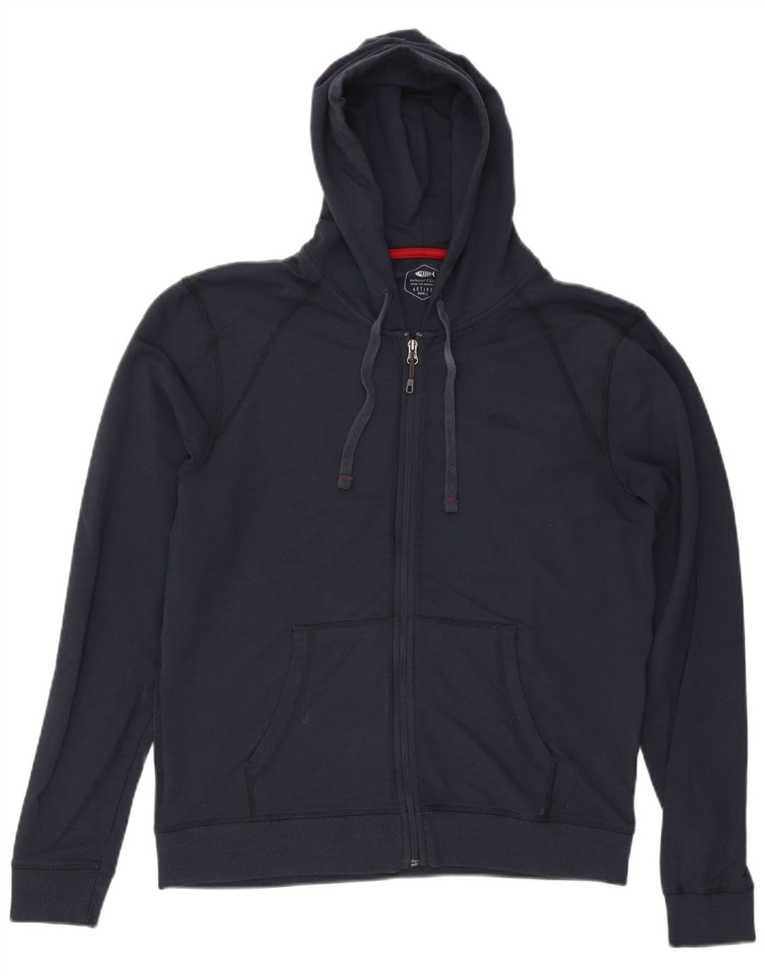 Suéter masculino com capuz e zíper estranho Fish grande viscose azul marinho