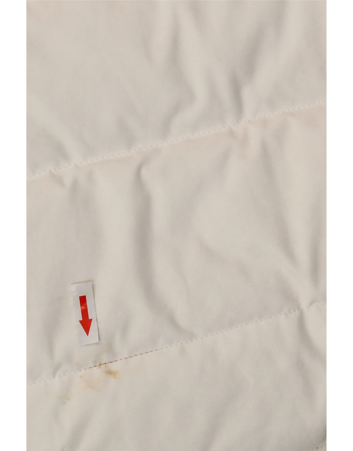 Colete acolchoado reversível feminino Nike UK 14/16 grande poliéster branco