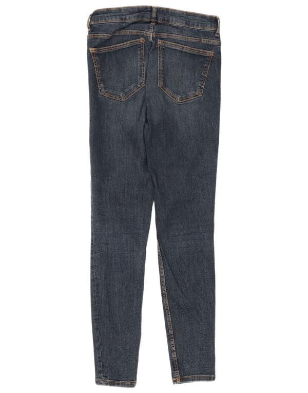 Zara Jeans Skinny Feminino UE 38 Pequeno W28 L28 Azul Marinho