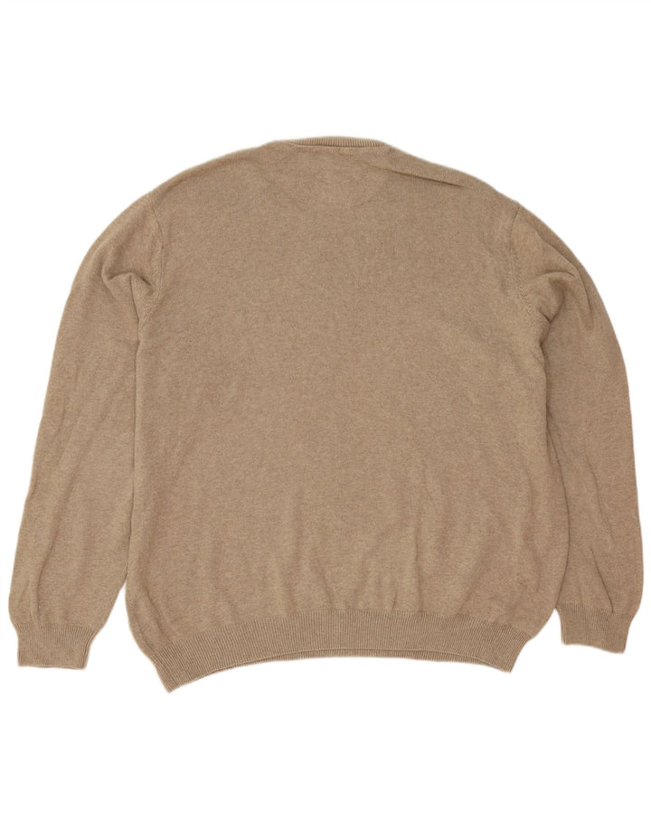 Suéter masculino Marks & Spencer com gola redonda 2XL algodão bege