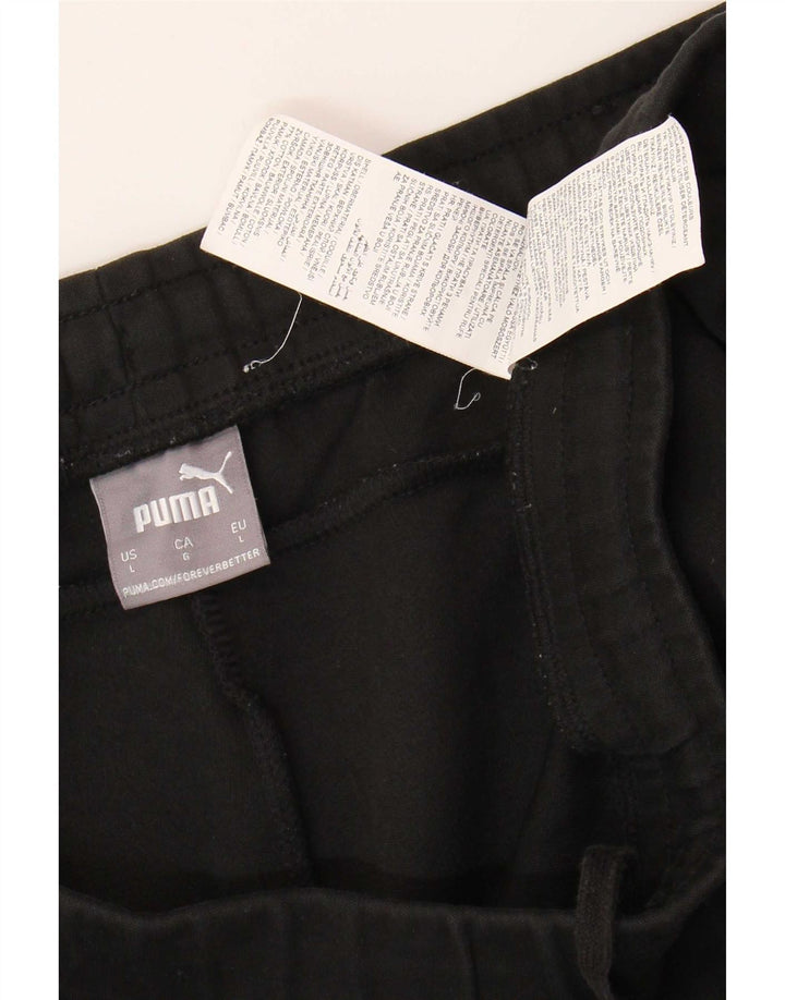Calça de treino masculina Puma grande algodão preto
