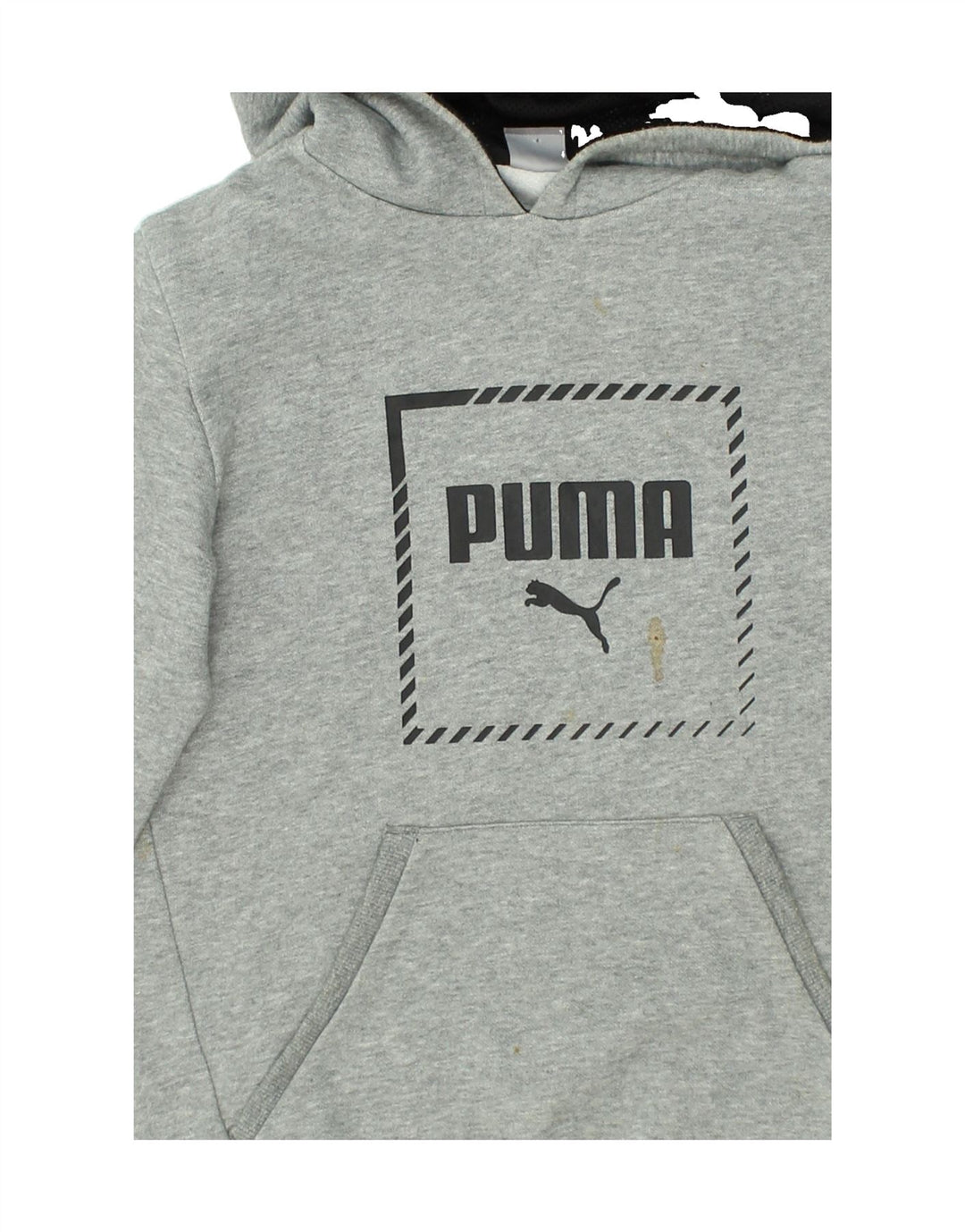 PUMA Boys Graphic Hoodie Jumper 13-14 Years Grey Cotton | Vintage Puma | Thrift | Second-Hand Puma | Used Clothing | Messina Hembry 