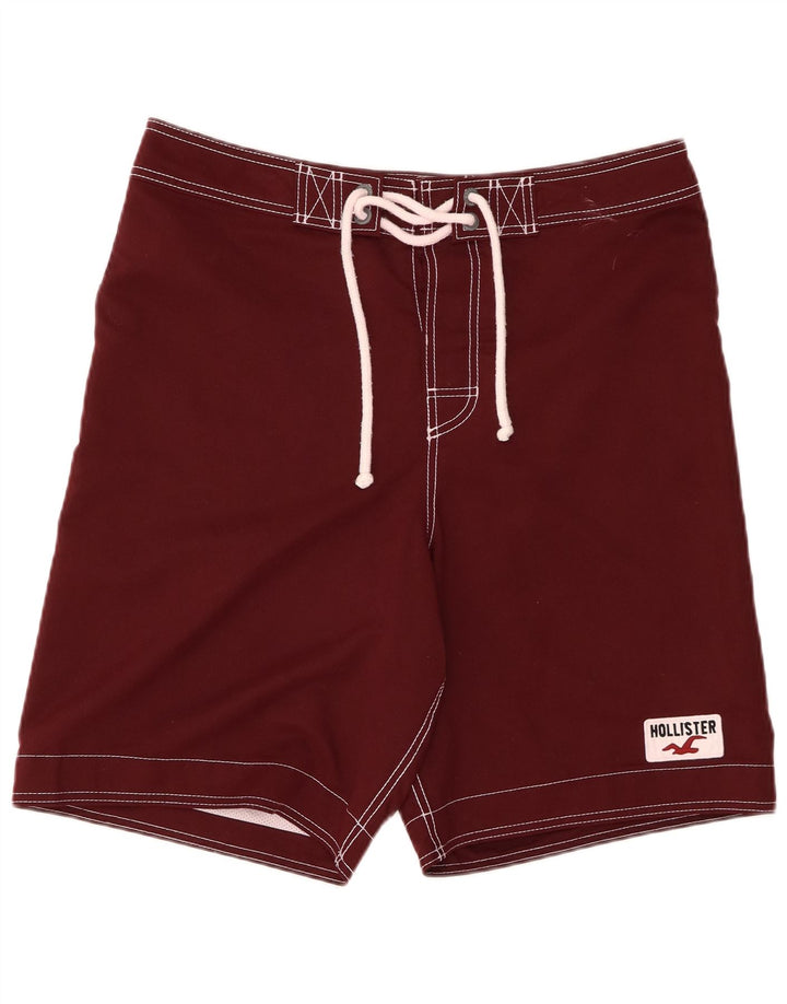 Shorts de natação masculino HOLLISTER médio poliéster cor de vinho