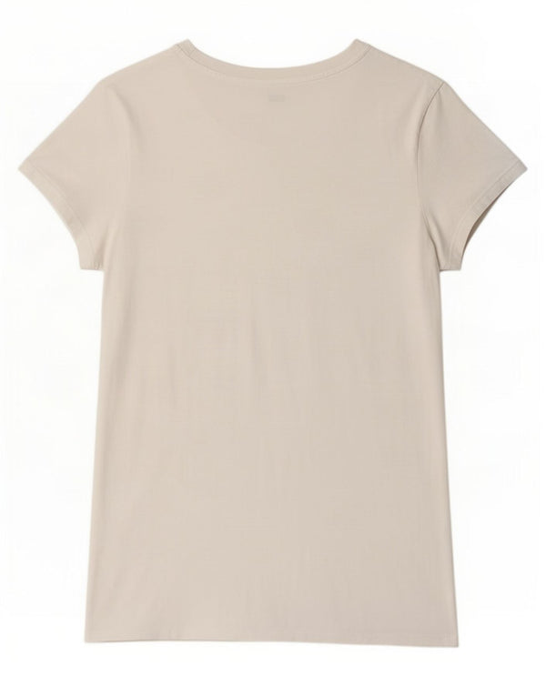 Camiseta feminina Levi's Top UK 10 pequeno algodão branco