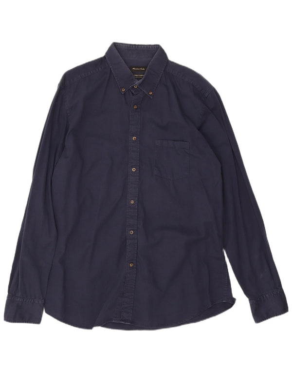 Camisa masculina Massimo Dutti XL azul marinho