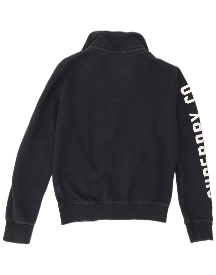 SUPERDRY moletom gráfico masculino jumper pequeno algodão azul marinho