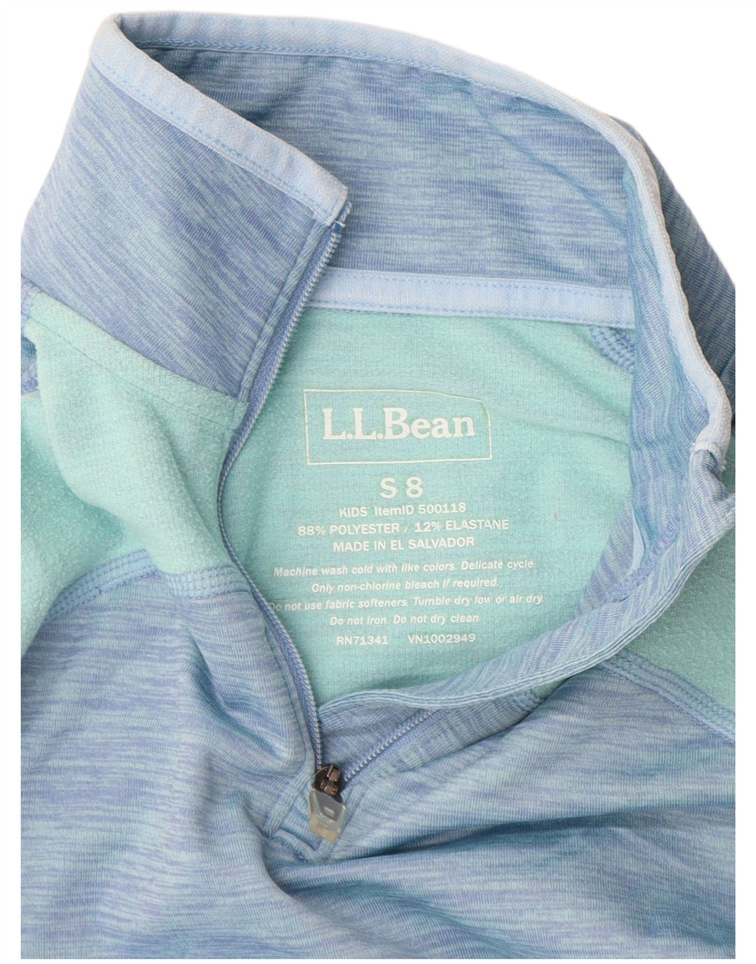 L.L.Bean Suéter pulôver feminino de 7 a 8 anos pequeno azul colorblock