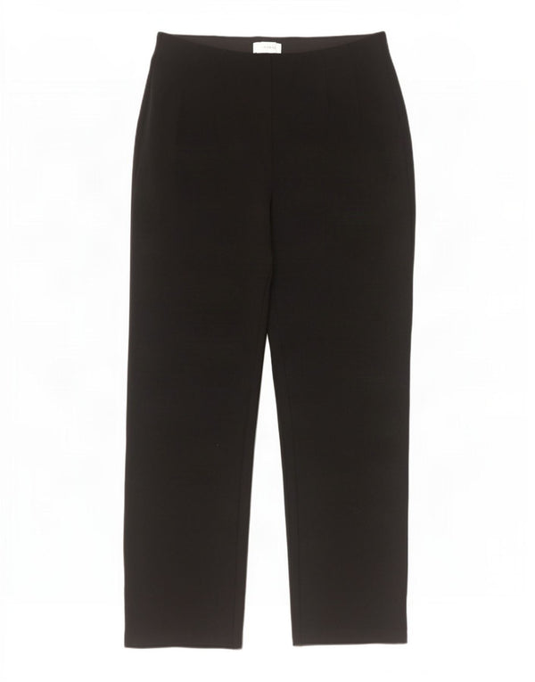 Calça feminina reta casual Marks & Spencer Reino Unido 14 médio W30 L28 preta