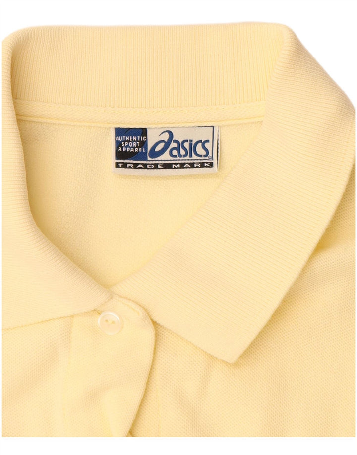 Camisa de manga curta feminina ASICS UK 14 grande amarelo