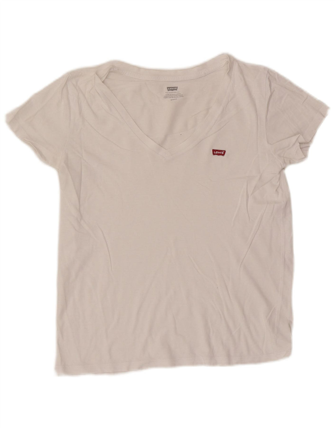Camiseta feminina Levi's Top UK 10 pequena branca