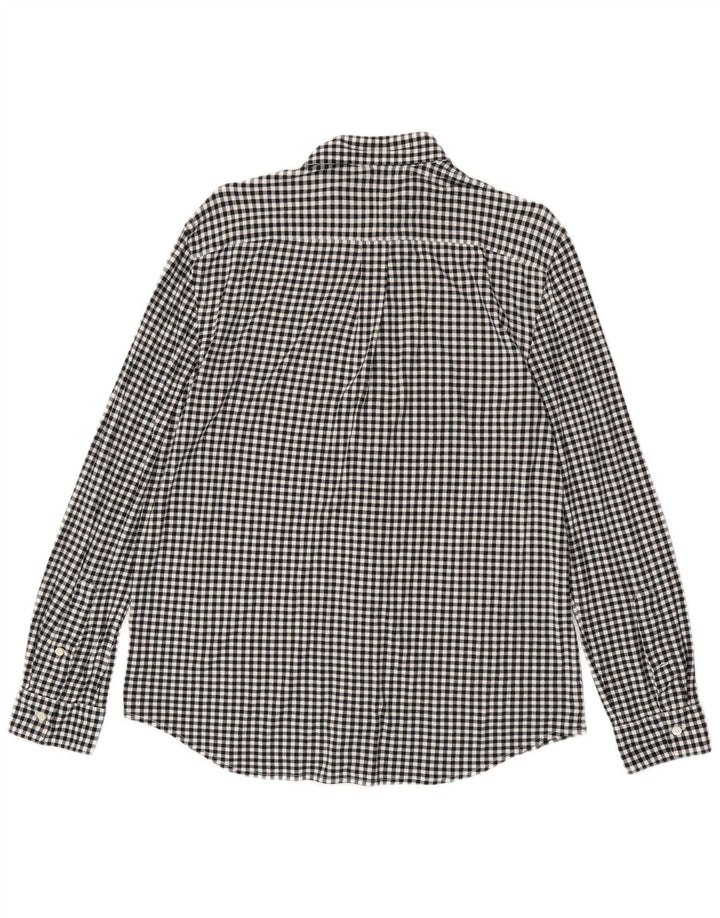 Camisa masculina de flanela Ralph Lauren grande algodão guingão preto