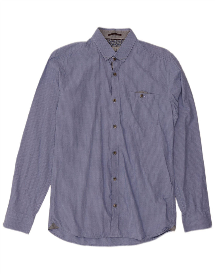 Camisa masculina TED BAKER tamanho 2 pequeno algodão azul