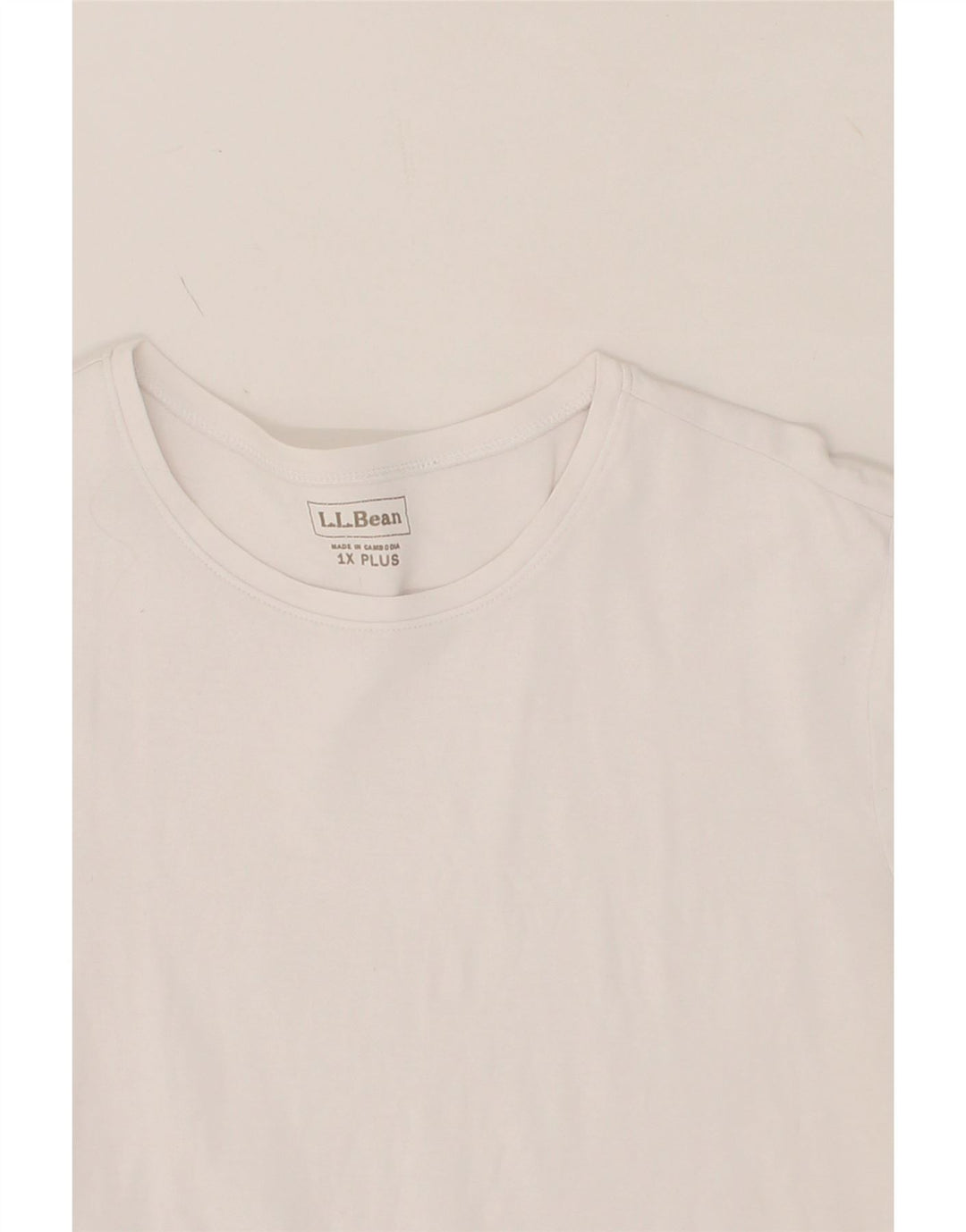 L.L.BEAN Womens T-Shirt Top UK 18 XL White Cotton Vintage L.L.Bean and Second-Hand L.L.Bean from Messina Hembry 