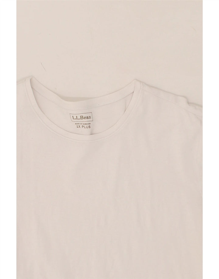 L.L.BEAN Womens T-Shirt Top UK 18 XL White Cotton Vintage L.L.Bean and Second-Hand L.L.Bean from Messina Hembry 