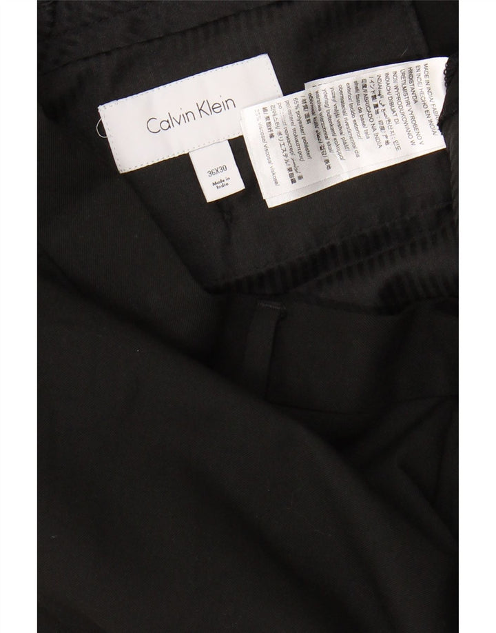 CALVIN KLEIN Calça Chino Masculina Slim W36 L30 Poliéster Preto
