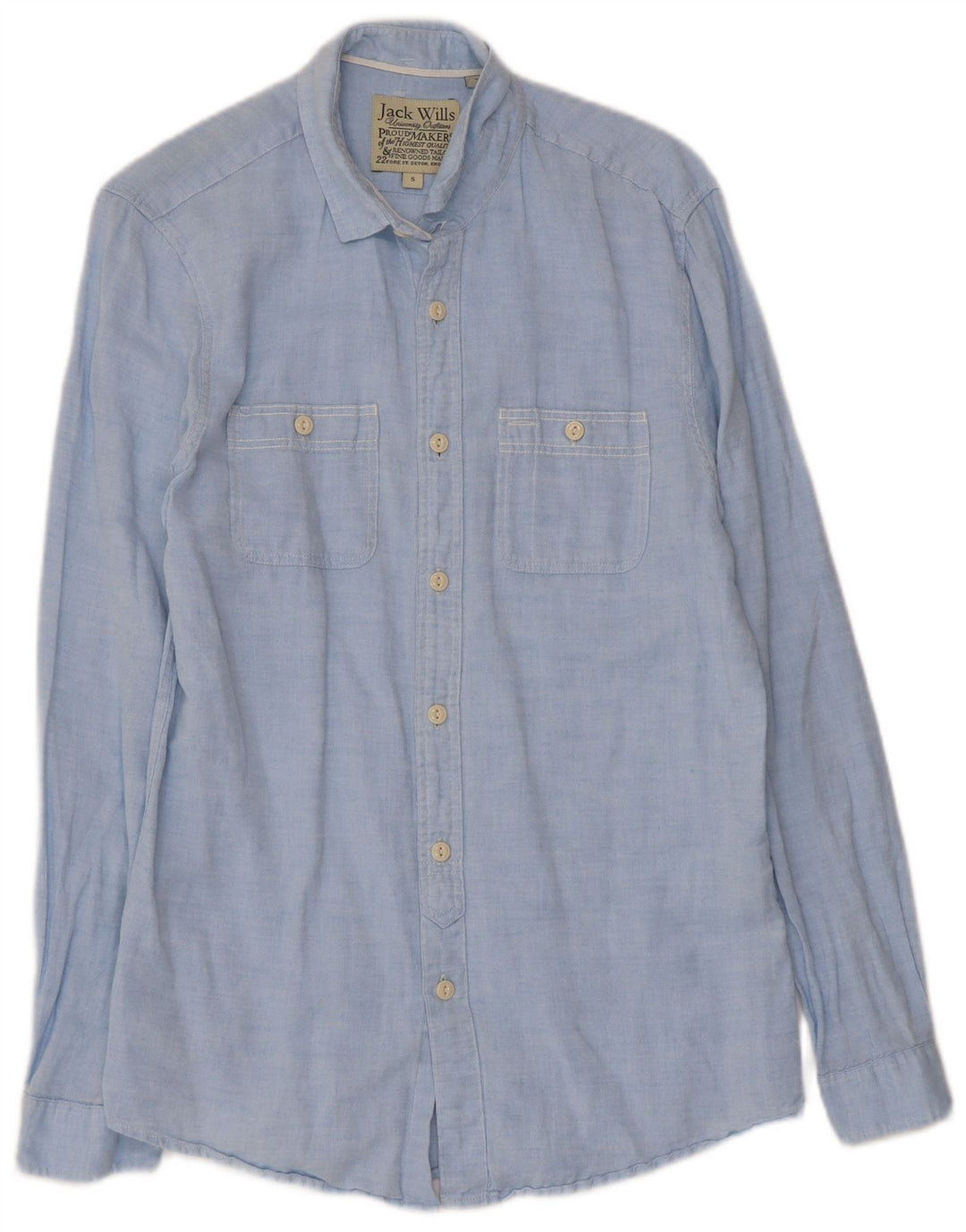 Camisa masculina Jack Wills pequena linho azul
