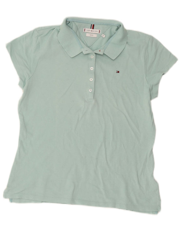 Polo Tommy Hilfiger Meninas Slim Fit 15-16 Anos 2XL Algodão Turquesa