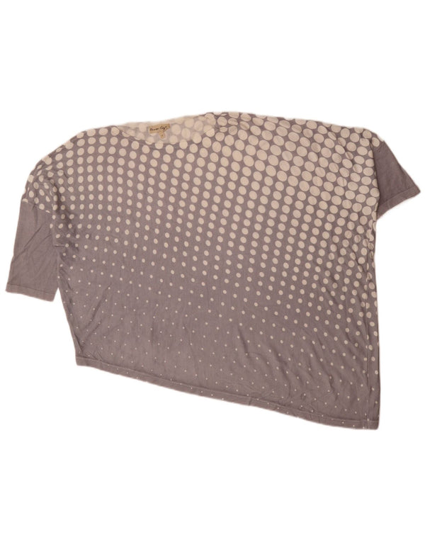 Blusa assimétrica feminina Phase Eight UK 14 médio roxo manchado
