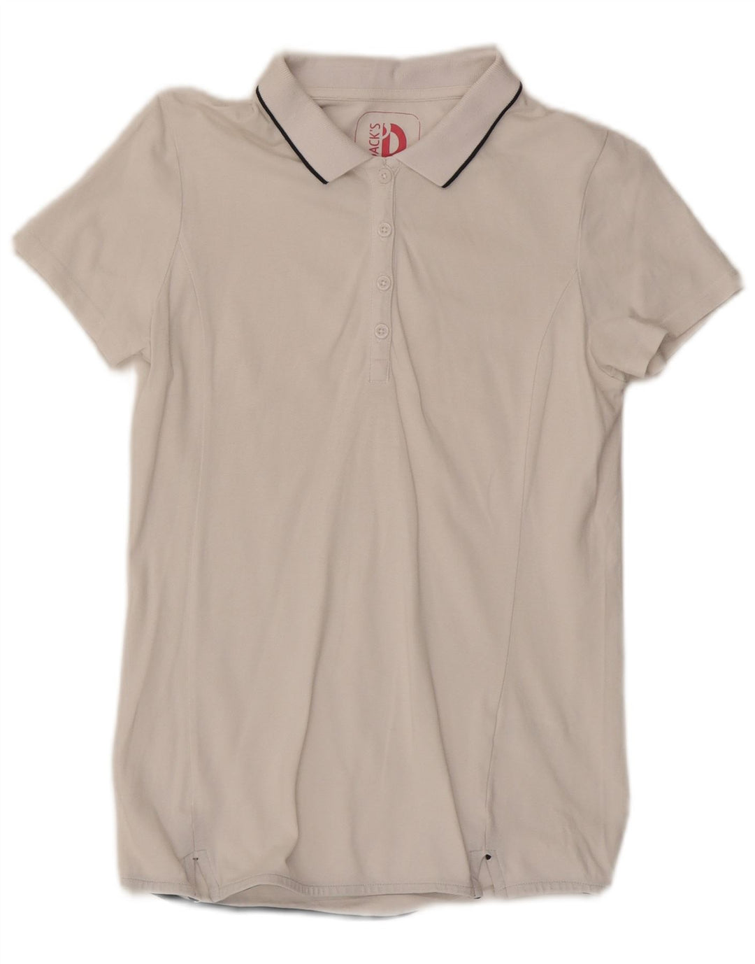 Camisa polo feminina Dack's UK 12 algodão branco médio