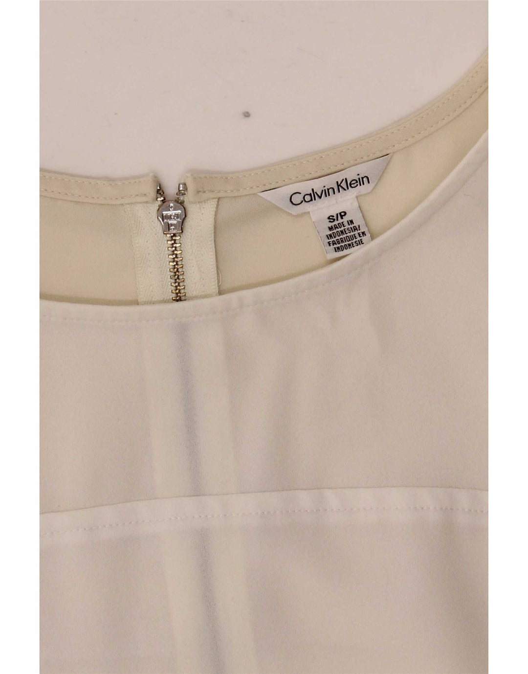 Vestido feminino Calvin Klein Shift UK 10 pequeno bloco colorido branco