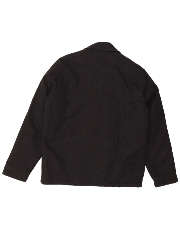 Jaqueta utilitária masculina Zara Sherpa UK 38 algodão preto médio