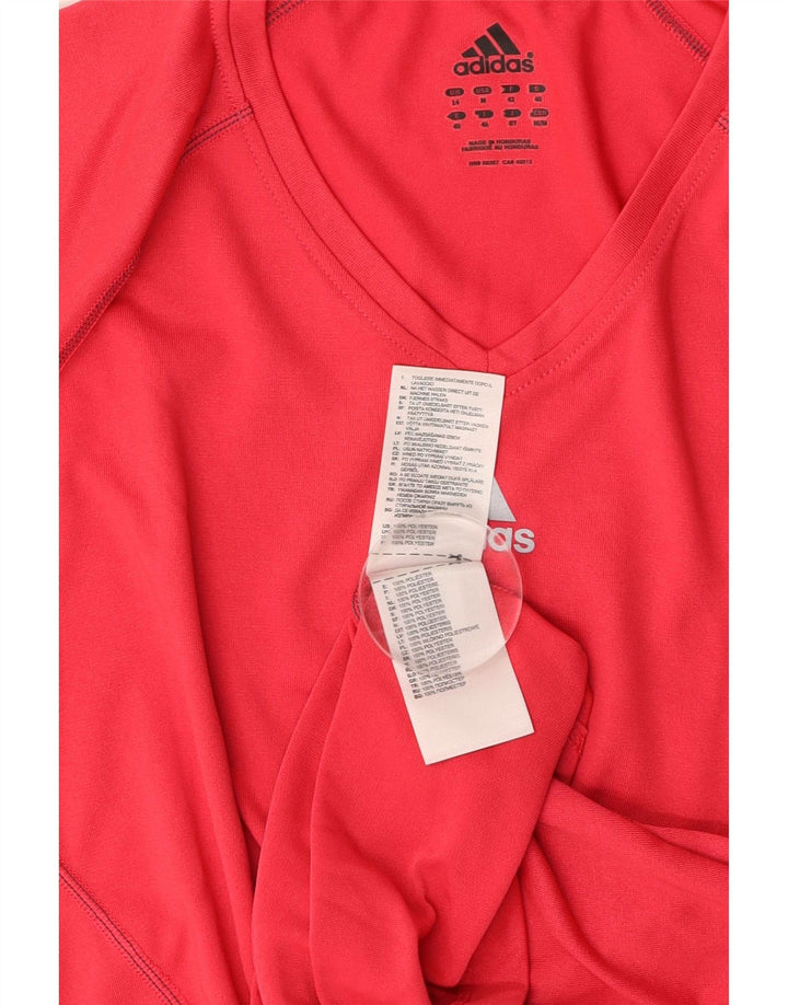 Camiseta Adidas Climalite Feminina Top UK 14 Médio Poliéster Vermelho