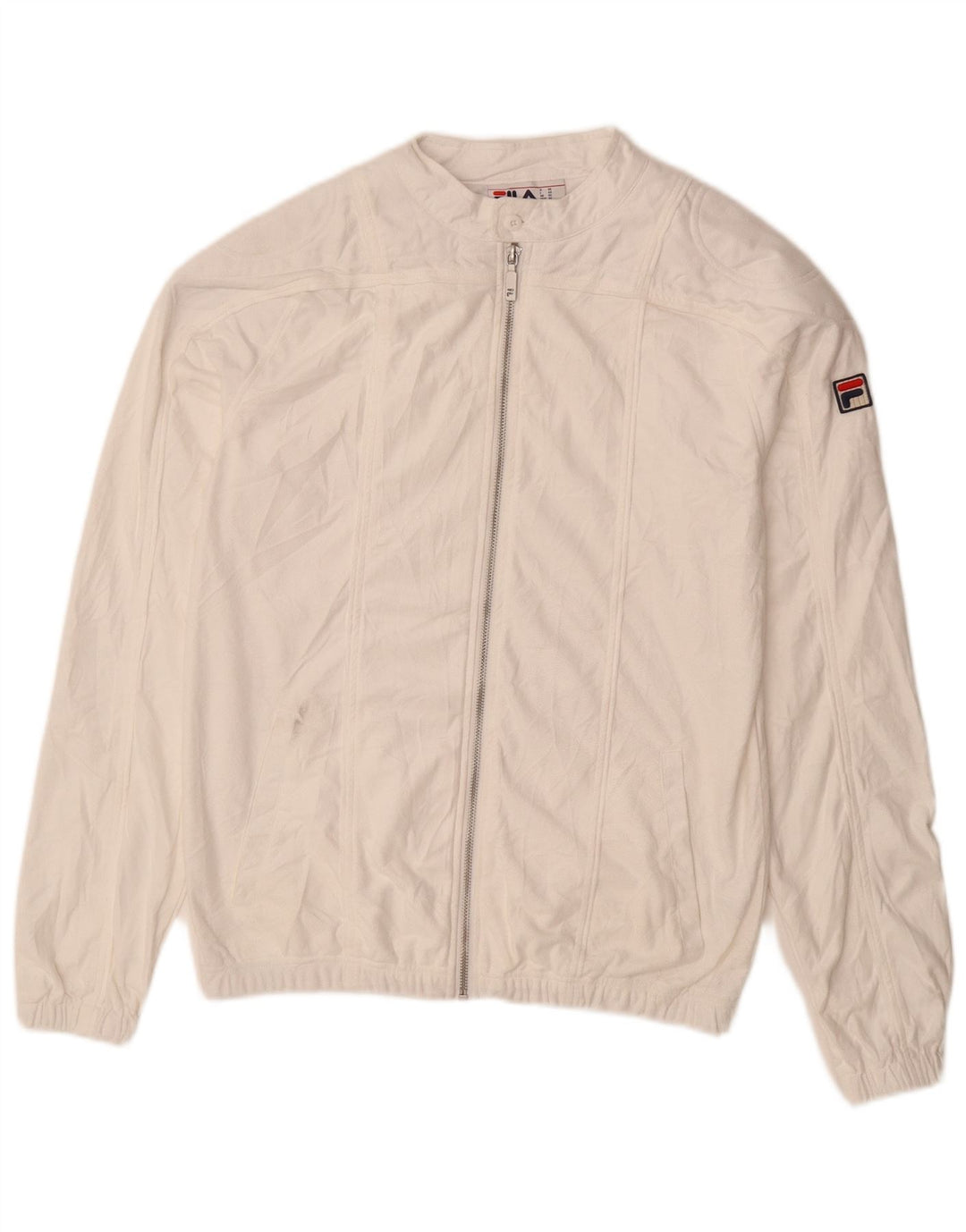 Fila Mens Tracksuit Top Jacket XS Poliéster Branco