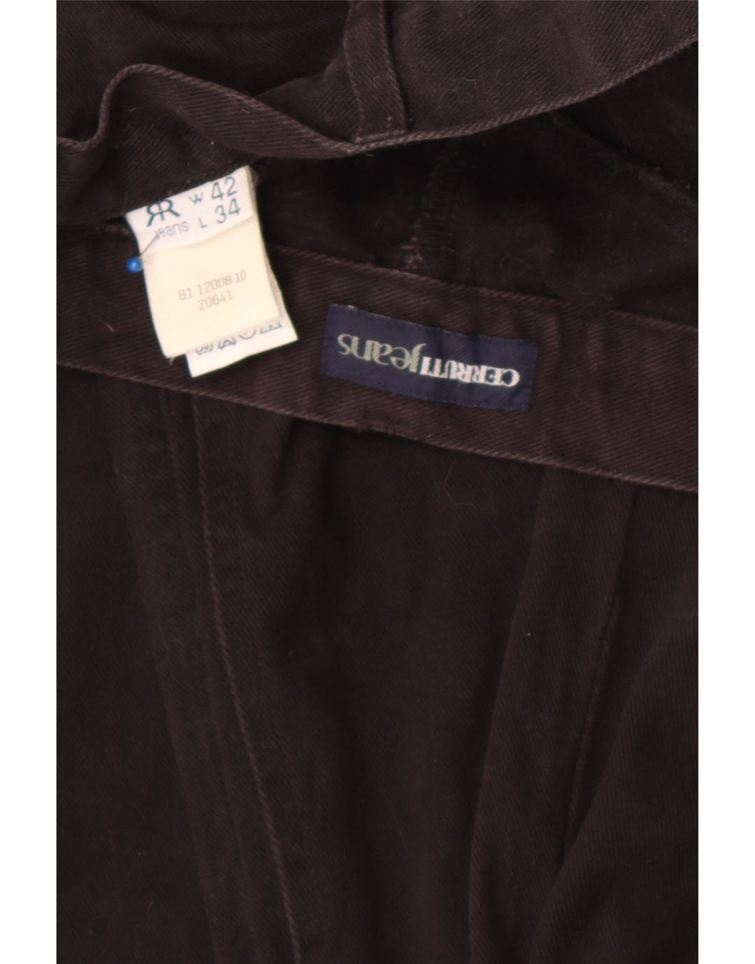 Calça jeans reta masculina Cerruti W42 L34 algodão preto