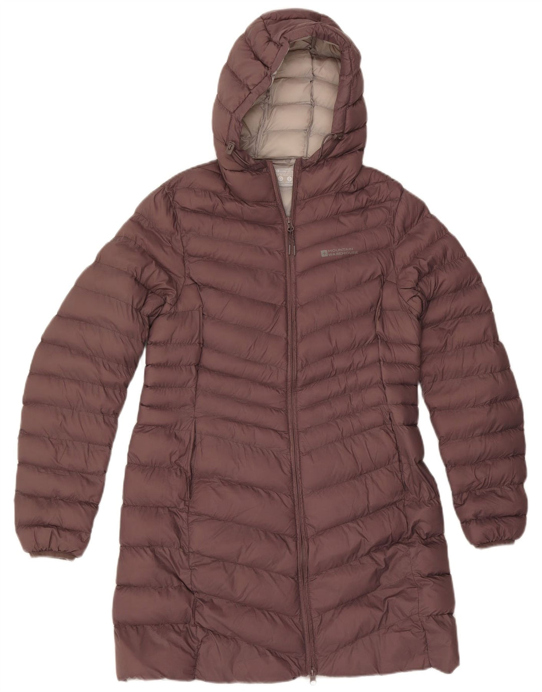 Casaco acolchoado com capuz feminino Mountain Warehouse UK 14 poliamida marrom médio
