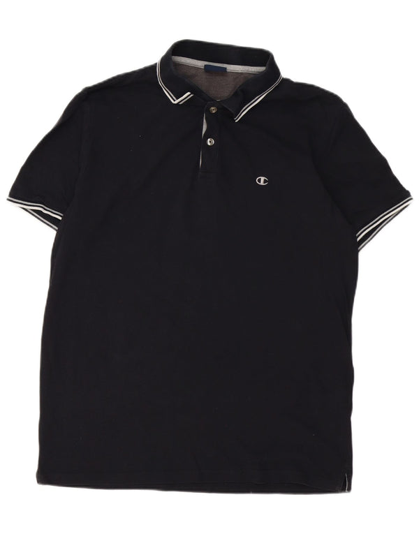 Camisa polo masculina Champion grande algodão preto