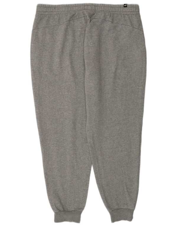 Calça de treino masculina Puma Joggers 2XL algodão manchado cinza