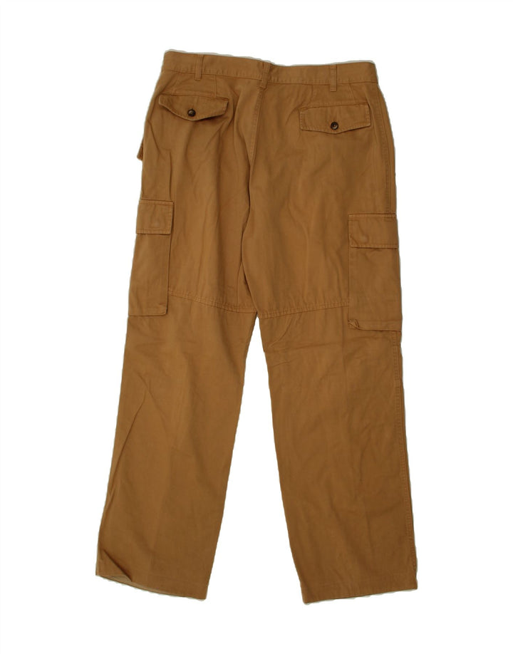 NAVY COAT Mens Straight Cargo Trousers IT 52 XL W34 L31  Brown Cotton Vintage Navy Coat and Second-Hand Navy Coat from Messina Hembry 