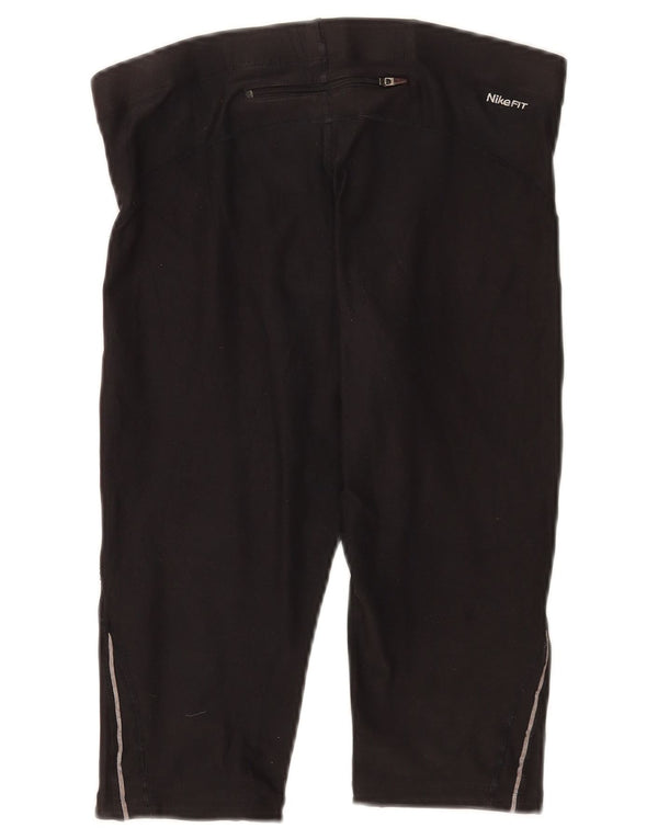 Nike Womens Capri Leggings UK 10-12 Médio Preto Poliéster