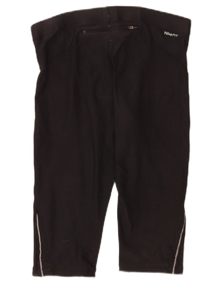 Nike Womens Capri Leggings UK 10-12 Médio Preto Poliéster